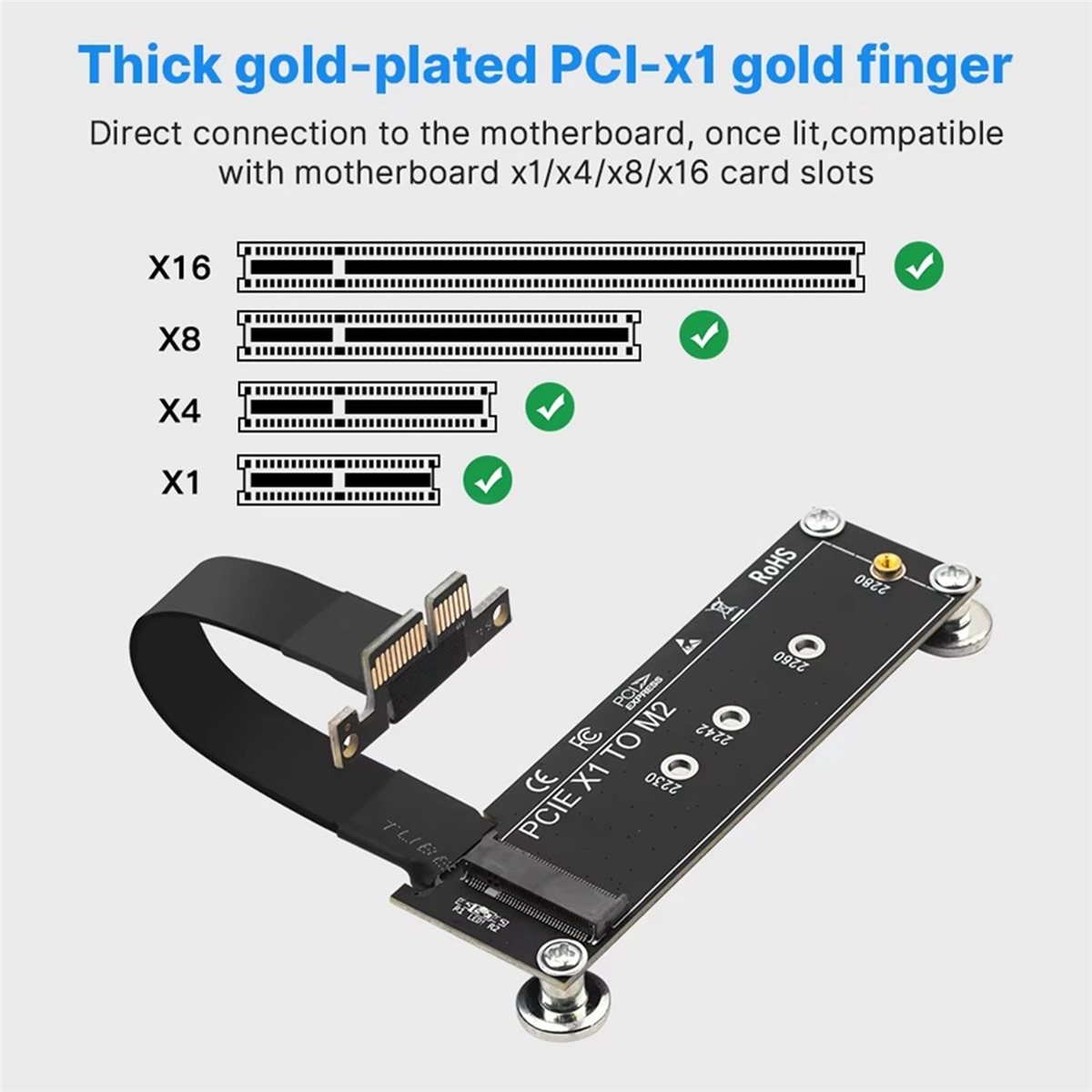 Pcie Riser Cable - L77A PCI-E 3.0 X1 to M.2