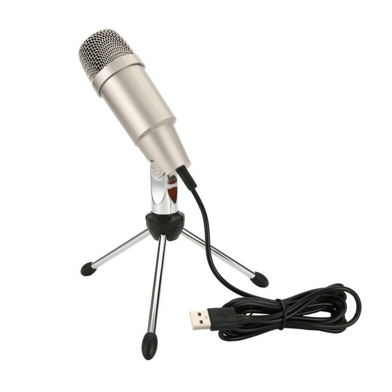 Pc Gaming Youtube - Professional USB Condenser Microphone Metal Wired