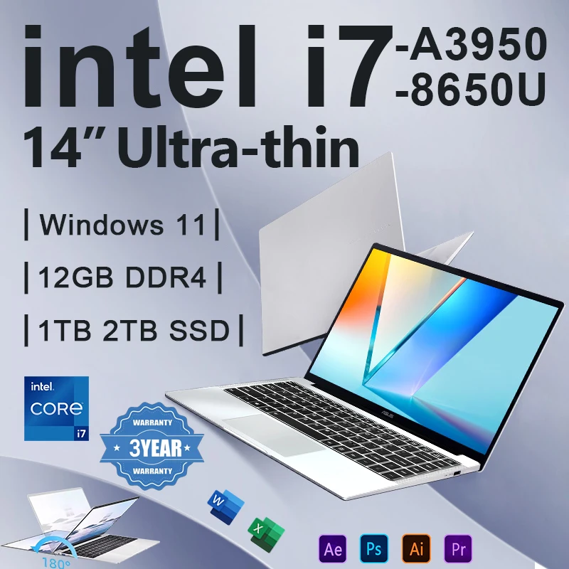 Pc Gaming Core I7 - 2026 Office Laptop Windows 11 Pro