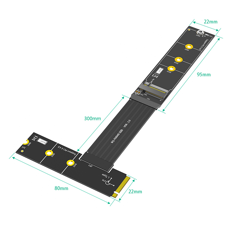 30CM M.2 NVME 4.0 Extension Ca - đánh giá và giá Pcie Riser Cable