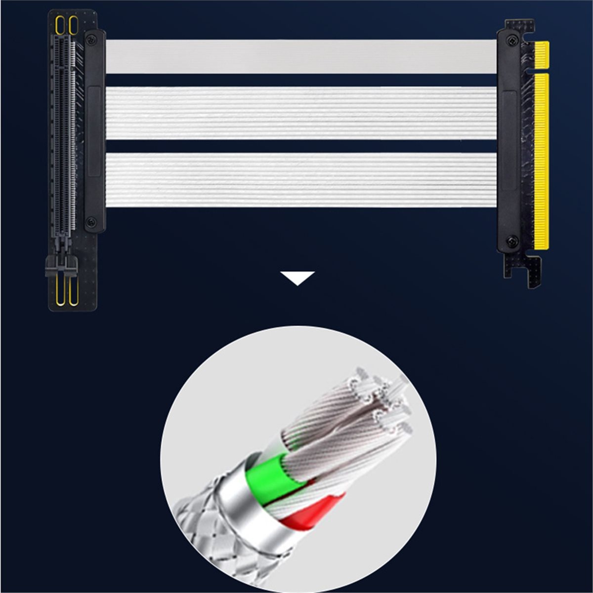 HDL PCIe 5.0 X16 Riser Cable f - đánh giá và giá Pcie Riser Cable