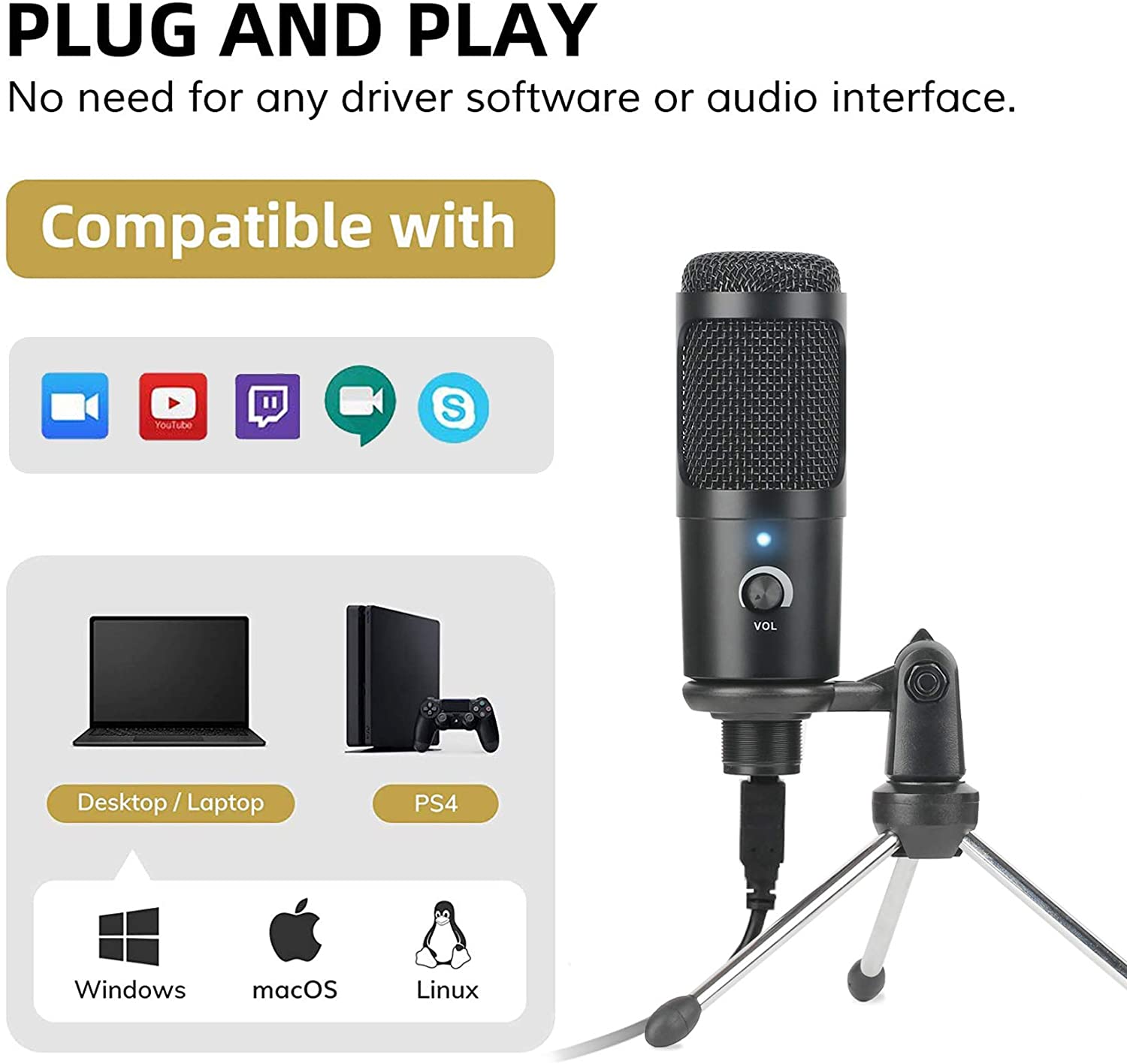USB Micro Điện Dung Micro Thu  - đánh giá và giá Pc Gaming Youtube