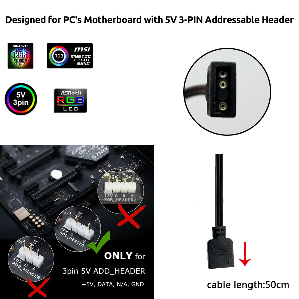 5V ARGB 3Pin Header for Asus A - đánh giá và giá Pc Gaming Gaming