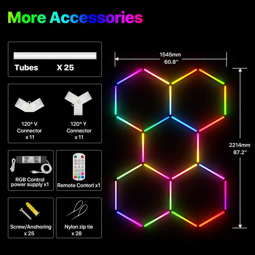 Smart Honeycomb Hexagonal RGB  - đánh giá và giá Pc Gaming Youtube